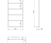 Sapho Ska Nástěnný Sušák Ručníků S Policí 604x1184x252mm, černá Mat