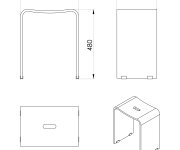 Ridder Trendy Koupelnová Stolička 40x48x27,5cm, černá Mat