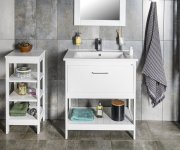Aqualine Etide Policový Regál 36x86x36 Cm, Bílá Mat