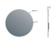 Sapho Viso Kulaté Zrcadlo S Led Osvětlením ø 90cm