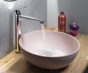 Sapho Formigo Betonové Umyvadlo Na Desku, ø 39cm, Růžová Mat