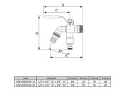 Zahradní Kohout 3/4"x3/4", Se Dvěma Vývody, Mrazuvzdorný ARK-06140-BIS-34