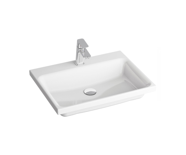 Umyvadlo Comfort - Umyvadlo Comfort 60, s otvorem pro baterii, bez přepadu, bílá