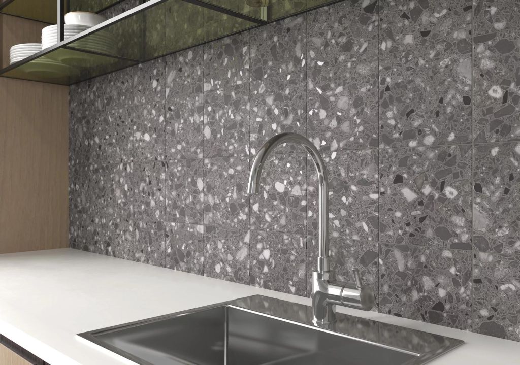 Realizace Aleluia Dandy Terazzo Grey 20x20