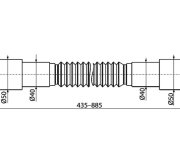 Flexi Propojení 50/40×40/50 (435-885mm) ALC-A720