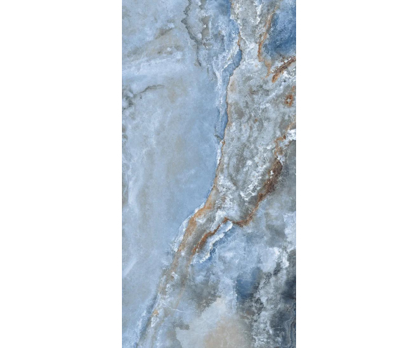 Dlažba jako mramor Bottega Glamour ONICE BLUE 60x120 Luc. Rett. - modrá