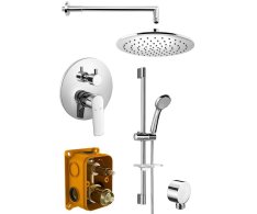 Bruckner Schmitz Podomítkový Sprchový Set S Pákovou Baterií, 2 Výstupy, Chrom