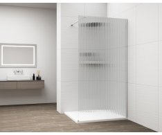 Polysan Esca Chrome Jednodílná Sprchová Zástěna K Instalaci Ke Stěně, Sklo Flute, 1200 Mm