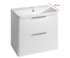 Aqualine Deneb Umyvadlová Skříňka 60,5x55x34,5cm, Bílá Mat