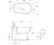 Kerasan Retro Bidet Stojící 38,5x60cm, Bílá