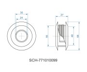 Vnitřní Spojka Wc O Průměru 55 Mm SCH-771010099