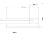 Sapho Nástěnná Výtoková Hubice Otevřená, šířka 145mm, Kaskáda, Chrom