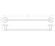 Sapho Magnetický Držák Ručníků 55cm