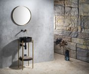 Sapho Puno Podstavec S Umyvadlem 375x870x448xmm, Zlato Mat