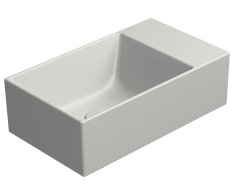 Gsi Kube X Keramické Umývátko 40x23cm, Bez Otvoru, Pravé/levé, Cenere Mat