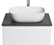 Aqualine Altair Skříňka S Deskou 62,5 Cm, Bílá/antracit Břidlice