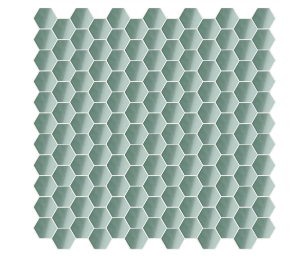 Mozaika Appiani Eden Pino 30x30 Hexagon Luc. - zelená