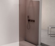 Polysan Architex Sada Pro Uchycení Skla Podlaha-stěna Se Spádovou Lištou, 1615x2105mm, Pravá, Leštěný Hliník