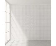 Retro obklad Deceram Bowl Mist Deco relief 3D 12x12 - šedá (skladem)