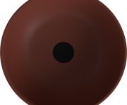 Polysan Banera Round Umyvadlo Na Desku, Litý Mramor, Průměr 39cm, Hnědá Mat