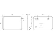 Sapho Cetis Zrcadlo S Led Osvětlením 100x70cm, černá Mat