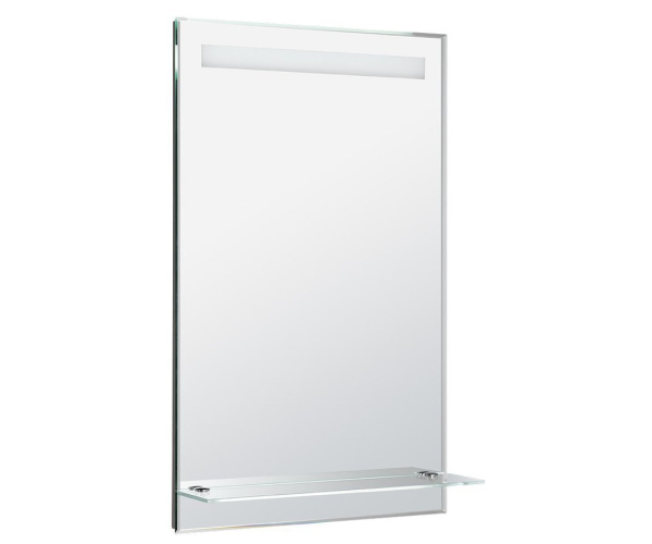 Aqualine Zrcadlo S Led Osvětlením A Policí 50x80cm, Kolébkový Vypínač