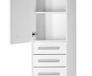 Aqualine Vega Skříňka Vysoká S Košem, 40x184x31cm, Bílá