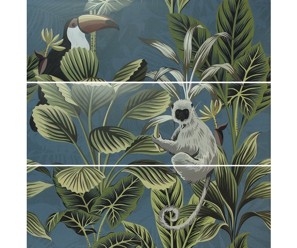 Vzorovaný dekor APE Silk Decor Decor Set (3) DEF Toucan Blue 40x120