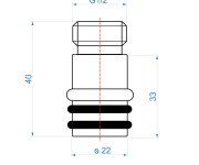 Redukce (průměr Trnu 22 Mm) Pro Připojení Sprch.hadice K Bateriím S Ohřevem 10c, 10d, 18dc SDR+REDUKCE