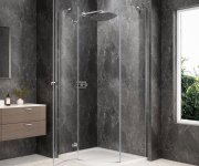 Polysan Globe Chrome čtvrtkruhový Sprchový Kout 1000x900mm, čiré Sklo, Levé