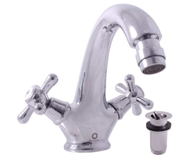 Bidetová baterie s výpustí MORAVA RETRO Chrom 3/8" MK143.0