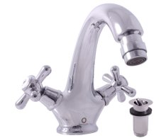 Bidetová baterie s výpustí MORAVA RETRO Chrom 3/8" MK143.0