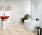 Dlažba jako dřevo Navarti Bolzano Haya 30x180 Matt. Rett. - béžová