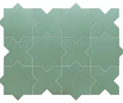 Dlažba Equipe Porto Star Pickle Green 16,8x16,8 - bílá