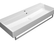 Gsi Kube X Keramické Umyvadlo 120x47cm, Broušená Spodní Hrana, Bílá Extraglaze