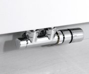 Sapho Twin Připojovací Sada Ventilů Termostatická Pro Středové Připojení, Nerez Mat