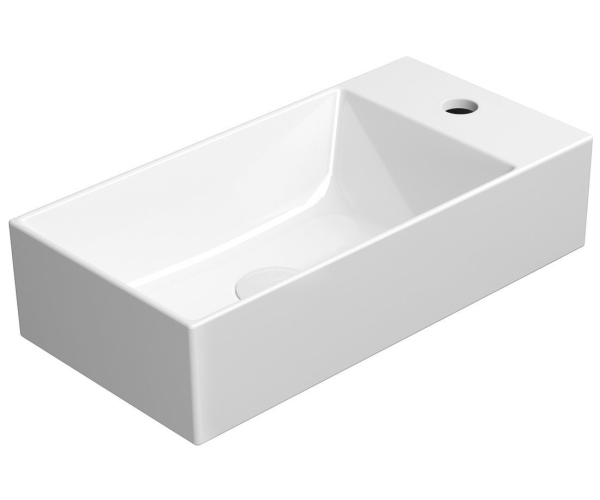 Gsi Kube X Keramické Umývátko 50x25cm, Pravé/levé, Bílá Extraglaze