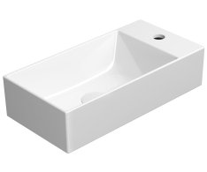 Gsi Kube X Keramické Umývátko 50x25cm, Pravé/levé, Bílá Extraglaze