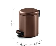 Gedy Potty Odpadkový Koš 3l, Soft Close, Měď Mat