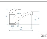 Dřezová Stojánková Baterie S Krátkým Ramínkem, Klik-klak - Chrom - Moon MO3113-K