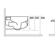 Kerasan Flo Závěsná Wc Mísa, Rimless, 37x54cm, Bílá