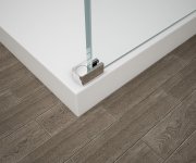 Polysan Esca Chrome Jednodílná Sprchová Zástěna K Instalaci Ke Stěně, Sklo čiré, 300 Mm