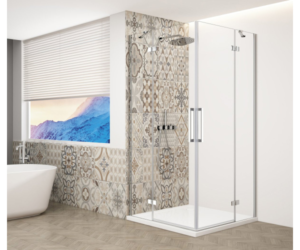 Gelco Trinity Chrome Obdélníkový Sprchový Kout 1200x1000mm, Rohový Vstup, čiré Sklo