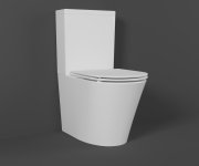 Bruckner Fein Wc Kombi, Rimless, Spodní/zadní Odpad, Bílá