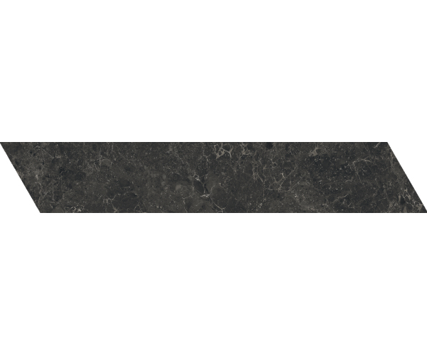 Dlažba jako kámen Piemme Limestone Belgium Black Chevron 10x53 Nat. Rett. - antracitová