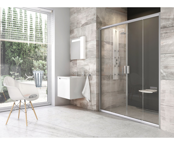 Sprchové dveře Blix BLDP4 - BLDP4 150, satin+transparent