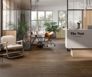 2cm dlažba jako dřevo Deceram Outdoor Island Dark Brown 30x120 - hnědá (skladem)