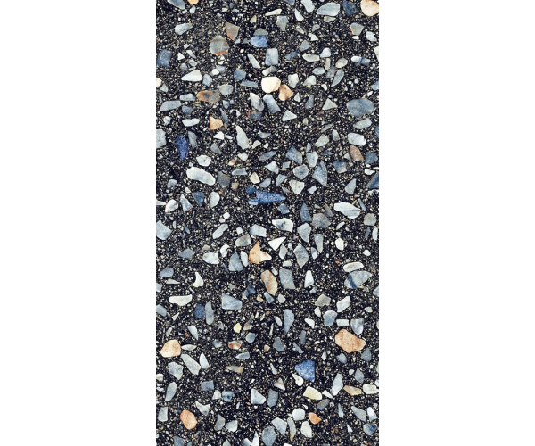 Dlažba jako terrazzo Sant Agostino Glow Plus Night 60x120 Nat. Rett. - antracitová (skladem)