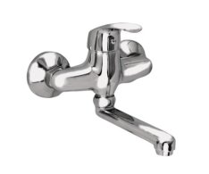 Dřezová Stěnová Baterie, Ramínko 120 Mm, Rozteč 100 Mm - Chrom – Zora