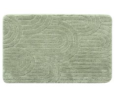 Aqualine Rist Koupelnová Předložka, 50x80cm, 100% Polyester, Protiskluz, Zelená